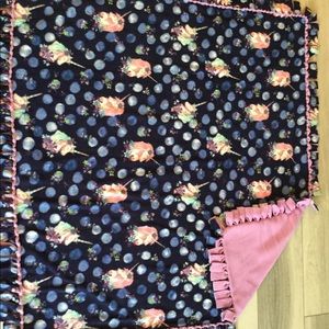 Handmade fleece tie blanket